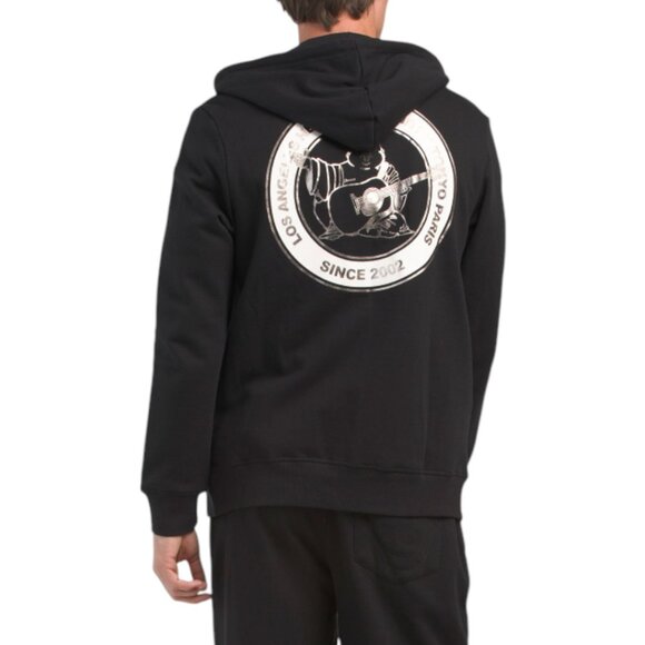 True Religion Men's 2 PC Sweatsuit Fleece Tracksuit Matching Outfit Black NWT - Picture 13 of 13